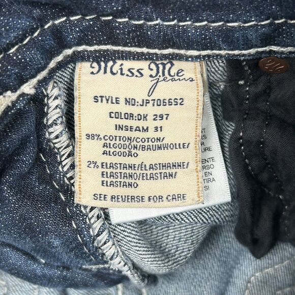 Miss Me Jeans Womens 26 Low Rise Signature Skinny Medium Wash 28x30 EUC - Picture 10 of 14